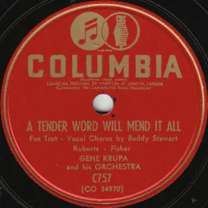 Pochette de A Tender Word Will Mend It All / Along the Navajo Trail de Gene Krupa and His Orchestra
