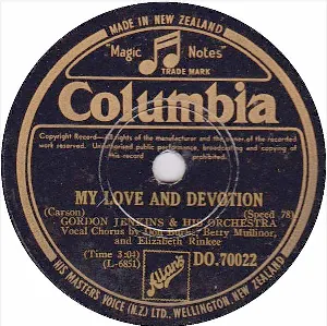 Pochette de My Love and Devotion / Gomen-Nasai (Forgive Me) de Gordon Jenkins & His Orchestra