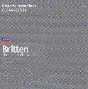 Pochette Britten: Historic recordings (1944-1953)