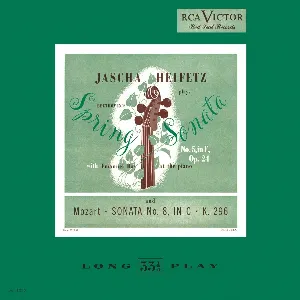 Pochette de Beethoven: Sonata no. 5 "Spring" / Mozart: Sonata, K. 296 de Ludwig van Beethoven - Wolfgang Amadeus Mozart - Jascha Heifetz