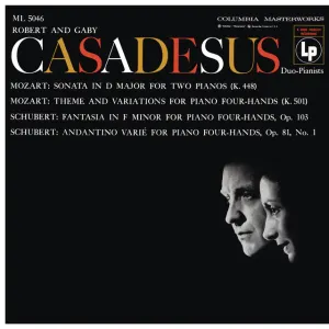 Pochette de Mozart: Sonata for 2 Pianos, K. 448 / Andante with 5 Variations, K. 501 / Schubert: Fantasia, D. 940 & Andantino varié, D. 823 de Gaby Casadesus - Robert Casadesus - Wolfgang Amadeus Mozart - Franz Schubert