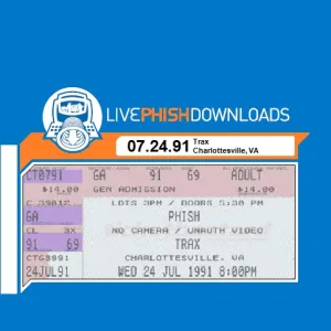 Pochette de 1991-07-24: Trax, Charlottesville, VA, USA de Phish