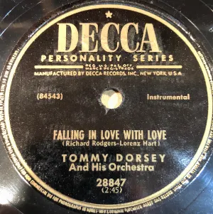 Pochette de Falling in Love With Love / I Wonder Who's Kissing Her Now de Tommy Dorsey and His Orchestra