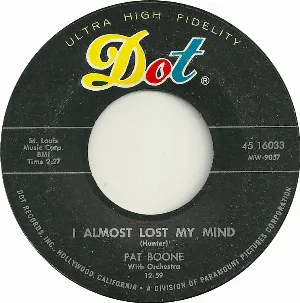 Pochette I Almost Lost My Mind / Friendly Persuasion (Thee I Love)