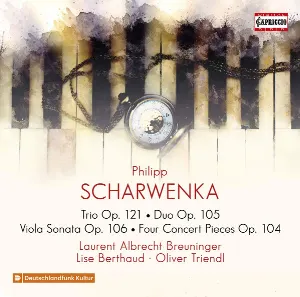 Pochette de Trio Op. 121 / Duo Op. 105 / Viola Sonata Op. 106 / Four Concert Pieces Op. 104 de Oliver Triendl - Lise Berthaud