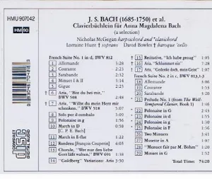 Pochette Clavierbüchlein für Anna Magdalena Bach (a selection)