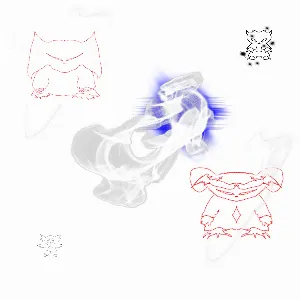 Pochette de D̶͔̭̪̻ỉ͔͖̜͌ĝ̽̓̀͑ỉ͔͖̜͌t̲̂̓ͩ̑ā̤̓̍͘l̙͖̑̾ͣ M͉̅ͮ͒ͤo̯̱̊͊͢ṇ̤͛̒̍s̠҉͍͊ͅt̲̂̓ͩ̑ẹ̿͋̒̕r̴̨̦͕̝s̠҉͍͊ͅ de Two Shell