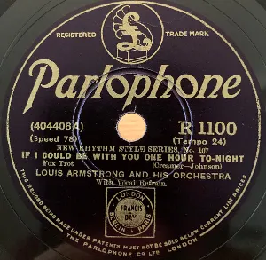 Pochette de If I Could Be With You One Hour Tonight / Shine de Louis Armstrong & His Orchestra
