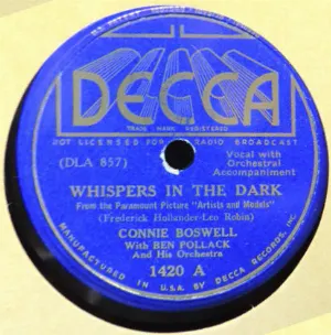 Pochette de Whispers in the Dark / That Old Feeling de Connee Boswell