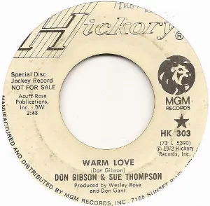 Pochette de Warm Love de Sue Thompson - Don Gibson