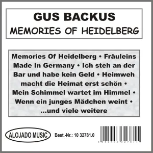 Pochette de Memories of Heidelberg de Gus Backus