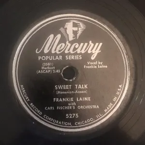 Pochette de Sweet Talk / September in the Rain de Carl Fischer's Orchestra - Frankie Laine