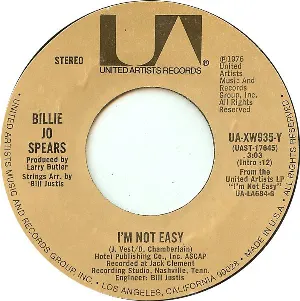 Pochette de I'm Not Easy / Too Far Gone de Billie Jo Spears