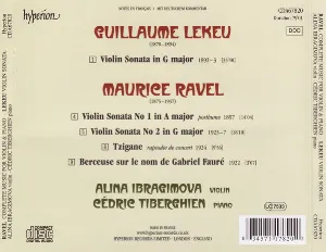 Pochette Ravel: Complete Music for Violin & Piano / Lekeu: Sonata