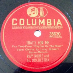 Pochette de That's for Me / Rhythm on the River de Ray Noble and His Orchestra