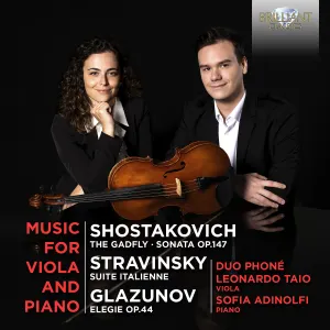 Pochette de Music for Viola and Piano de Dmitri Shostakovich - Alexander Konstantinovich Glazunov - Igor Stravinsky