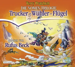 Pochette de Die Nomen‐Trilogie: Trucker – Wühler – Flügel de Terry Pratchett - Rufus Beck