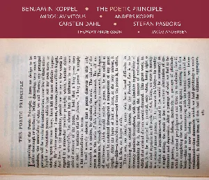Pochette de The Poetic Principle de Benjamin Koppel - Miroslav Vitouš