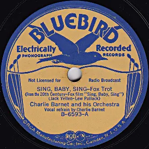 Pochette de Sing, Baby, Sing / The Milkmen's Matinee de Charlie Barnet and His Orchestra