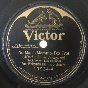 Pochette de No Man’s Mamma / The Monkey Doodle-Doo de Paul Whiteman and His Orchestra