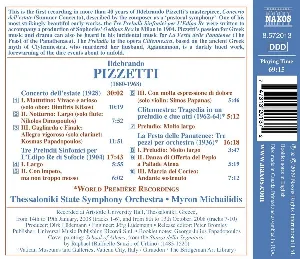 Pochette de Concerto dell'estate / L'Edipo re / Clitennestra / La festa delle Panatenee de Ildebrando Pizzetti