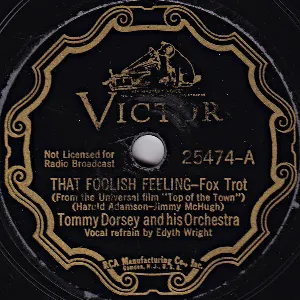 Pochette de That Foolish Feeling / Where Are You? de Tommy Dorsey and His Orchestra