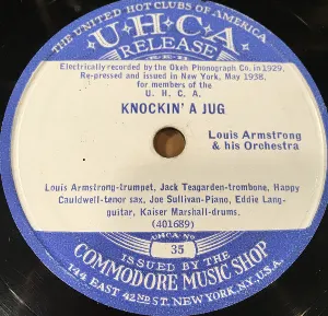 Pochette de Knockin' a Jug / I Can't Give You Anything but Love de Louis Armstrong & His Orchestra