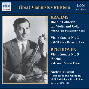 Pochette Brahms: Double Concerto / Beethoven: Violin Sonata no. 5 