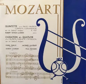 Pochette Quintette K 452 et Cassation en Quatuor