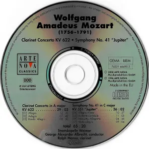 Pochette de Clarinet Concerto, KV 622 / Symphony no. 41 "Jupiter" de Staatskapelle Weimar - Wolfgang Amadeus Mozart