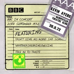 Pochette BBC In Concert (Hampstead Theatre Club, 20th September 1972)