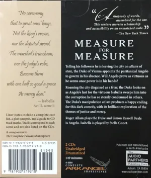 Pochette de Measure for Measure de William Shakespeare