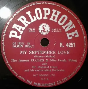 Pochette de My September Love / You Gotta Go Oww! de Spike Milligan