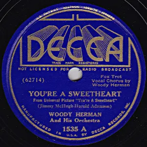 Pochette de You're a Sweetheart / My Fine-Feathered Friend de Woody Herman and His Orchestra