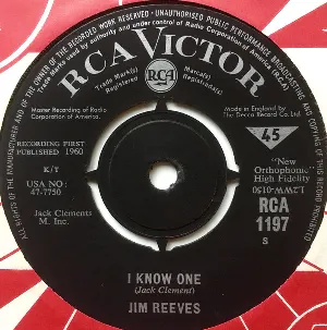 Pochette de I Know One / I’m Gettin’ Better de Jim Reeves