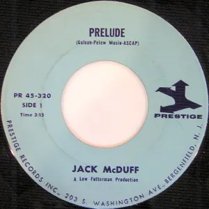 Pochette de Prelude / Oh, Look at Me Now de “Brother” Jack McDuff