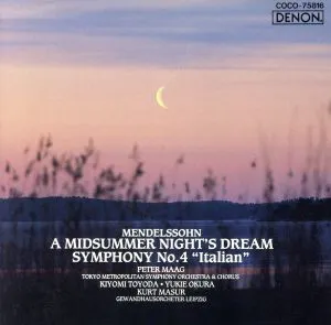 Pochette メンデルスゾーン:真夏の夜の夢、交響曲第4番「イタリア」