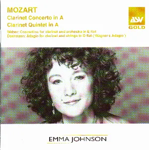 Pochette Mozart: Clarinet Concerto in A / Clarinet Quintet in A / Weber: Concertino for Clarinet and Orchestra in E-flat / Baermann: Adagio for Clarinet and Strings in D-flat 