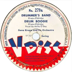 Pochette de Drummer’s Band / Drum Boogie / Cielito lindo / Sahara de Gene Krupa and His Orchestra