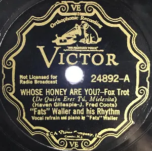 Pochette de Whose Honey Are You?/ Rosetta de Fats Waller and His Rhythm