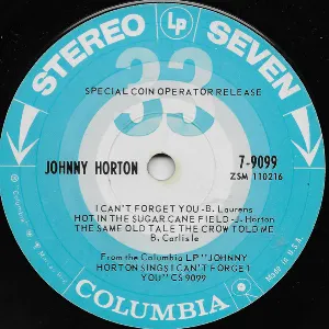 Pochette de I Can’t Forget You de Johnny Horton