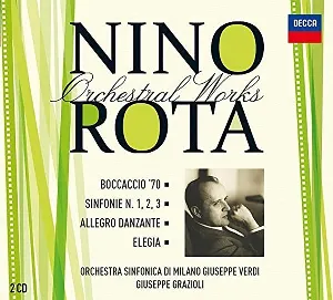 Pochette de Orchestral Works: Boccaccio '70 / Sinfonie N. 1, 2, 3 / Allegro Danzante / Elegia de Nino Rota - Orchestra Sinfonica di Milano Giuseppe Verdi