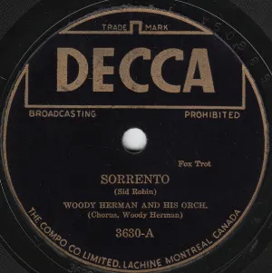 Pochette de (Hurry Back to) Sorrento / Oh Look at Me Now de Woody Herman and His Orchestra