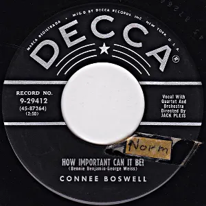 Pochette de How Important Can It Be! / Fill My Heart With Happiness de Connee Boswell