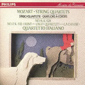 Pochette String Quartets no. 16 K. 428 and no. 17 458 “The Hunt”
