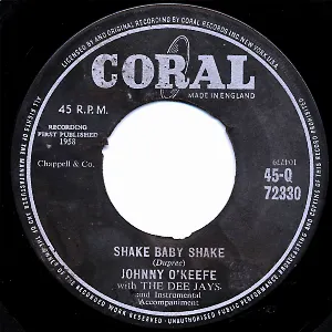 Pochette de Real Wild Child / Shake Baby Shake de Johnny O’Keefe