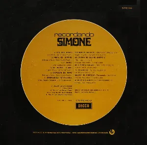 Pochette de Recordando Simone de Simone de Oliveira
