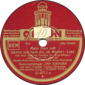 Pochette de Mein Herz ruft immer nur nach dir, oh Marita! / Ich sing' mein Lied heut' nur für dich! de Robert Stolz
