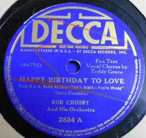Pochette de Happy Birthday to Love / The Answer Is Love de Bob Crosby and His Orchestra