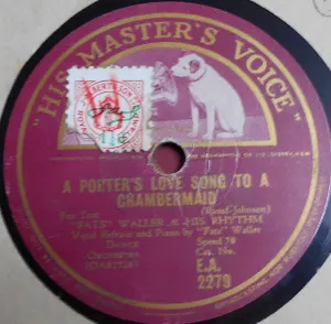 Pochette de A Porter's Love Song to a Chambermaid / Yacht Club Swing de Fats Waller and His Rhythm
